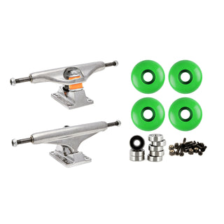 Independent 169 (9.12") Skateboard Trucks 58mm Green Wheels and Bearings Combo Package