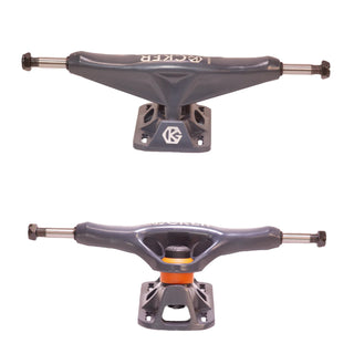 Grind King Skateboard Trucks Locker 2 9.25" Axle Battleship Grey (Pair)