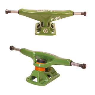 Grind King Skateboard Trucks Locker 2 9.5" Axle Army (Pair)
