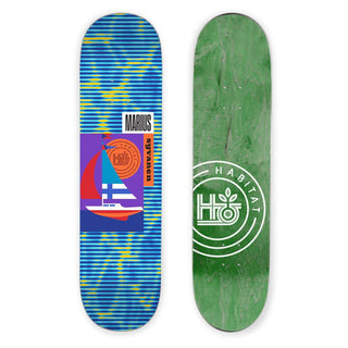 Habitat Skateboard Deck Marius Syvanen Rising Tides 8.25" x 32.25"