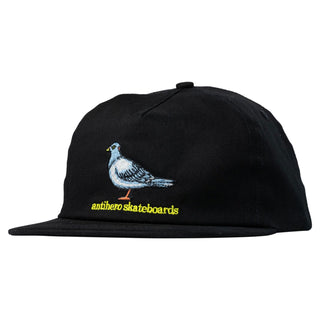 Anti Hero Skateboards Hat Lil Pigeon Snapback Black/Yellow Black