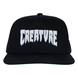 Creature Skateboards Hat Mono Logo Snapback Structured Black