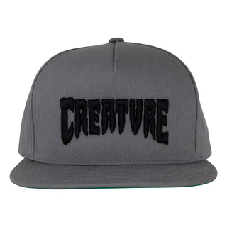 Creature Skateboards Hat Mono Logo Snapback Structured Grey
