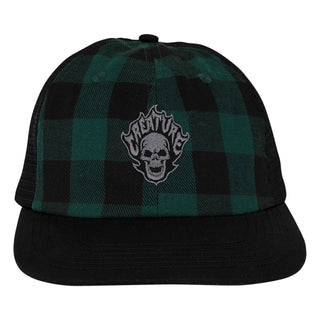 Creature Skateboards Hat Bonehead Flame Wash Mesh Trucker Green Flannel