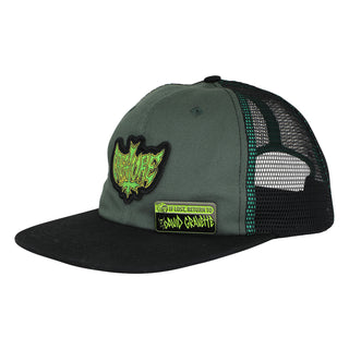 Creature Skateboards Hat Gravette Hippie Skull 20th Snapback Green/Black