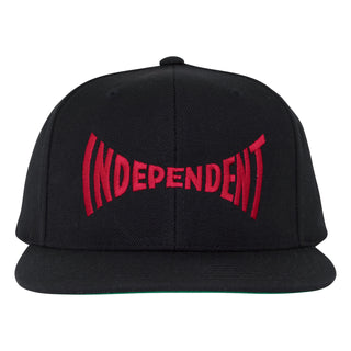 Independent Trucks Hat Span Embroidered Snapback Black/Dark Red