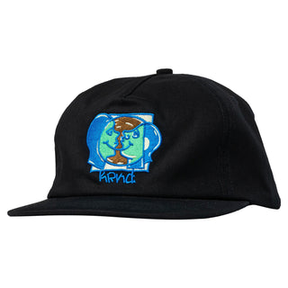 Krooked Skateboards Hat Moonsmiley Snapback Black Black