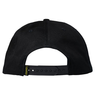 Krooked Skateboards Hat Moonsmiley Snapback Black Black
