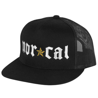 Nor Cal Hat Medieval Embroidered Mesh Trucker Black