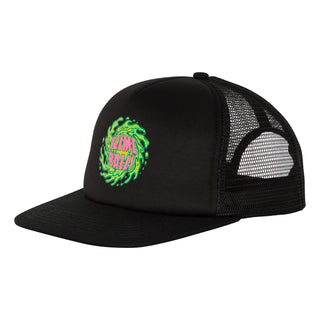 Slime Balls Wheels Hat Logo Mesh Trucker Black/Black