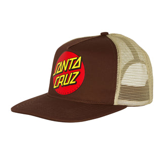 Santa Cruz Skateboards Hat Classic Dot Mesh Trucker Tan/Brown