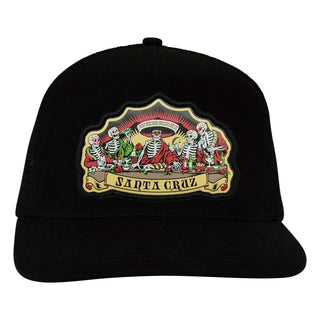 Santa Cruz Skateboards Hat Guzman Dead Diners Snapback Black/Black