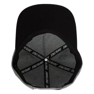 Santa Cruz Skateboards Hat Flame Ringed Dot Snapback Unstructured Black/Grey