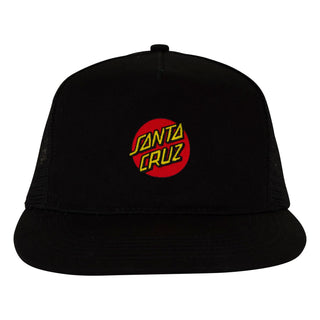 Santa Cruz Skateboards Hat Cruz Embroidered Mesh Trucker Black
