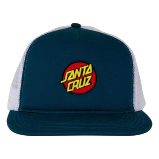 Santa Cruz Skateboards Hat Cruz Embroidered Mesh Trucker Harbor Blue/White