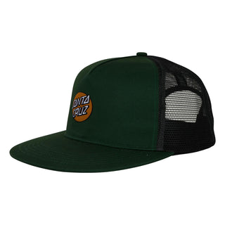 Santa Cruz Skateboards Hat Cruz Embroidered Mesh Trucker Tonal Forest
