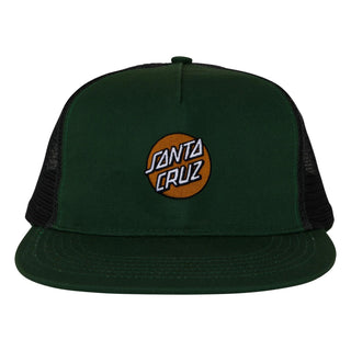 Santa Cruz Skateboards Hat Cruz Embroidered Mesh Trucker Tonal Forest