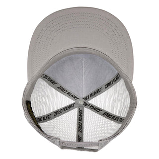 Santa Cruz Skateboards Hat Cruz Embroidered Mesh Trucker Tonal Grey