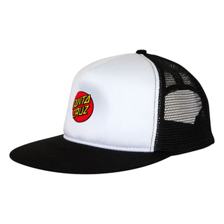 Santa Cruz Skateboards Hat Cruz Embroidered Mesh Trucker White/Black