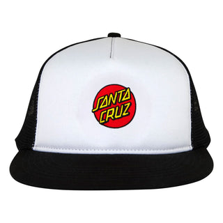 Santa Cruz Skateboards Hat Cruz Embroidered Mesh Trucker White/Black