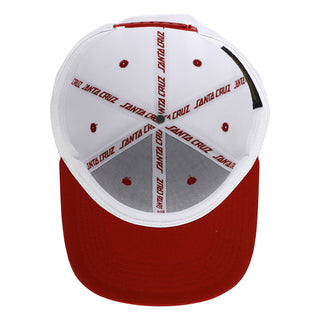 Santa Cruz Skateboards Hat Cruz Label Snapback White/Red