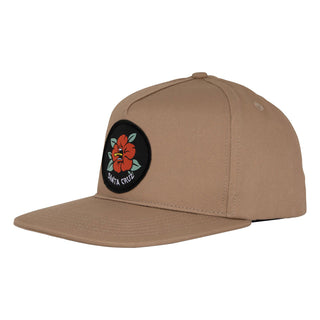 Santa Cruz Skateboards Hat Screaming Hibiscus Snapback Structured Khaki