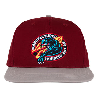 Santa Cruz Skateboard Hat Natas MFG Panther Snapback Maroon/Grey