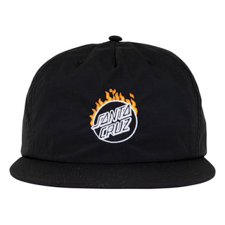 Santa Cruz Skateboards Hat Minimal Burnt Opus Snapback Unstructured Black