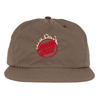 Santa Cruz Skateboards Hat Minimal Burnt Opus Snapback Unstructured Walnut