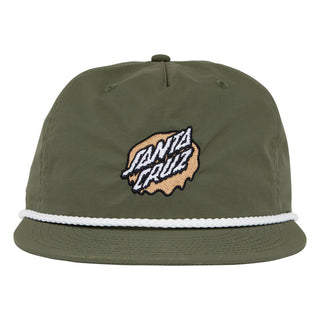 Santa Cruz Skateboards Hat Slime Dot Snapback Unstructured Army/White