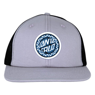 Santa Cruz Skateboards Hat Malba Crash Dot Mesh Trucker Silver/Black