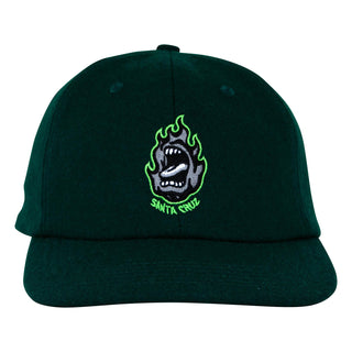 Santa Cruz Skateboards Hat Screaming Fire Snapback Unstructured Forest