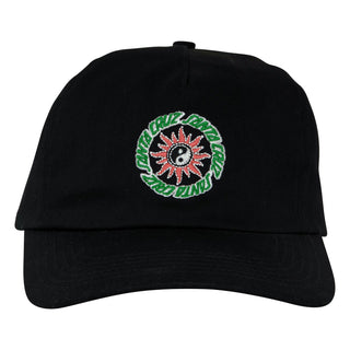 Santa Cruz Skateboards Hat Sol Spiral Snapback Unstructured Black