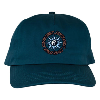 Santa Cruz Skateboards Hat Sol Spiral Snapback Unstructured Deep Teal