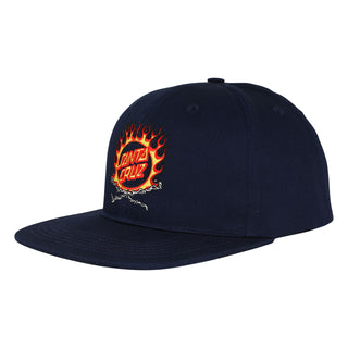 Santa Cruz Skateboards Hat Forging Dot Snapback Navy
