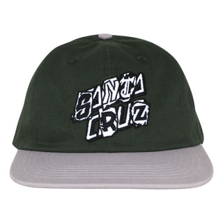 Santa Cruz Skateboards Hat Pay Off Stack Strip Snapback Forest/Grey