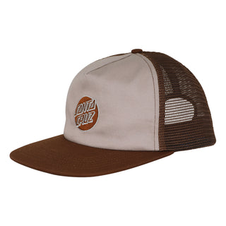Santa Cruz Skateboards Hat Cruz Embroidered Snapback Tan/Brown