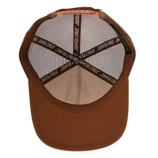 Santa Cruz Skateboards Hat Cruz Embroidered Snapback Tan/Brown