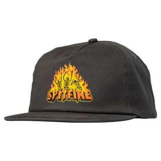Spitfire Wheels Hat Hellfire Snapback Charcoal Grey