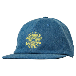 Spitfire Wheels Hat Classic 87 Swirl Strapback Denim/Yellow Blue