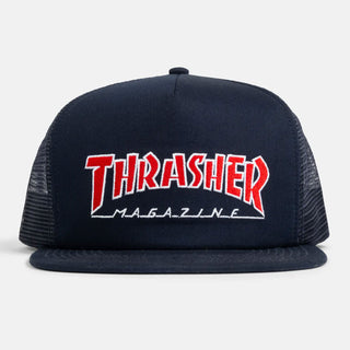 Thrasher Skateboard Hat Embroidered Outline Mesh Navy