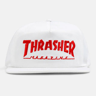 Thrasher Skateboard Hat Mag Logo Snapback White/Red
