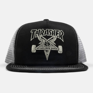 Thrasher Skateboard Hat Sk8 Goat Embroidered Mesh Black/Grey