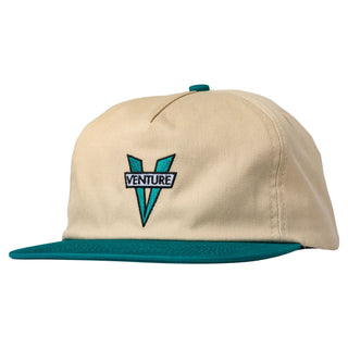 Venture Trucks Hat Heritage Snapback Tan/Jade Blue