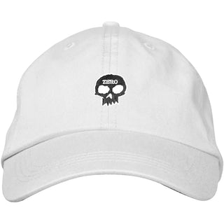 Zero Skateboards Hat Single Skull Dad Strapback White