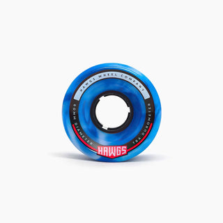 Hawgs Longboard Wheels 60mm Chubby 78A Blue/White Swirl