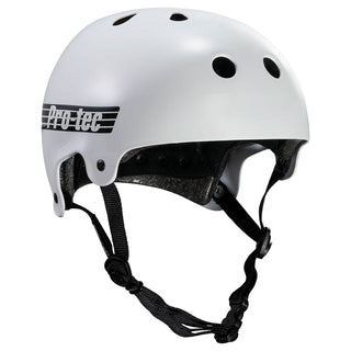 Pro Tec Skateboard Helmet Old School Certified Gloss White Size M