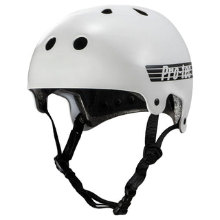 Pro Tec Skateboard Helmet Old School Certified Gloss White Size L