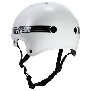 Pro Tec Skateboard Helmet Old School Certified Gloss White Size S