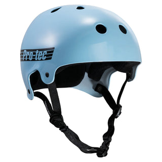 Pro Tec Skateboard Helmet Old School Skate Gloss Baby Blue Size M